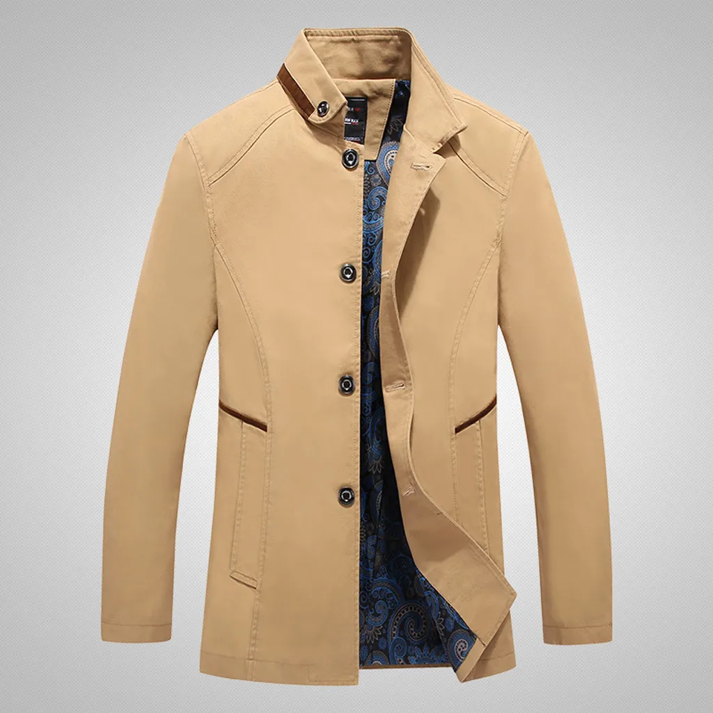 

Military Men's Autumn Winter Business Jackets Spring Autumn Casual Thin Cotton Windbreaker Outerwear Spring Clothes Clothing