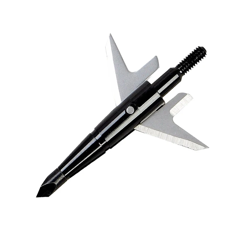 12pcs Black Swhacker 100gr Broadhead Hunting Shooting Arrowheads