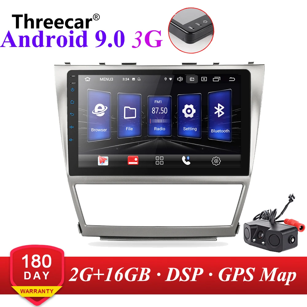 Android 9,0 2 din android автомобильное радио 3g DSP 2.5D ips экран gps навигация wifi для 2007-2011 Toyota Camry Мультимедиа Bluetooth