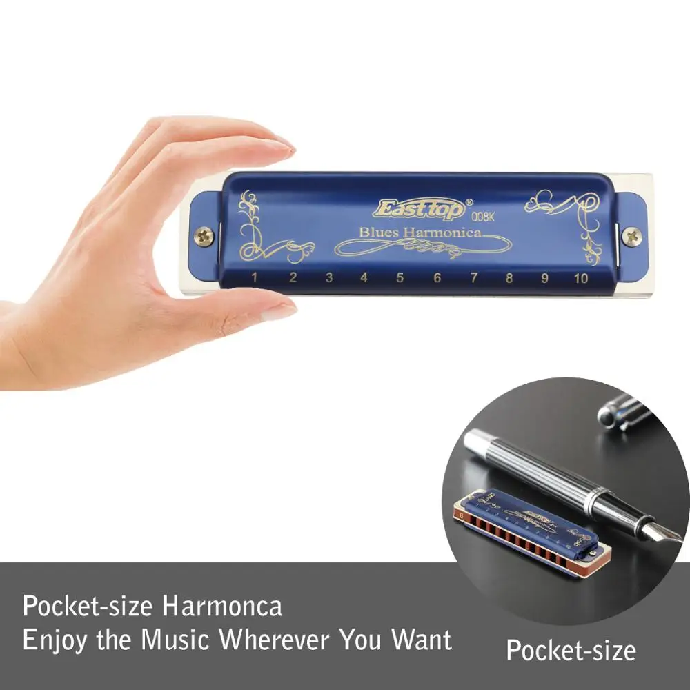 East top Harmonica professional Diatonic Blues Harmonica Mouth Organ for Player Beginner Birthday Gift diatonic harmonica kids harmonica