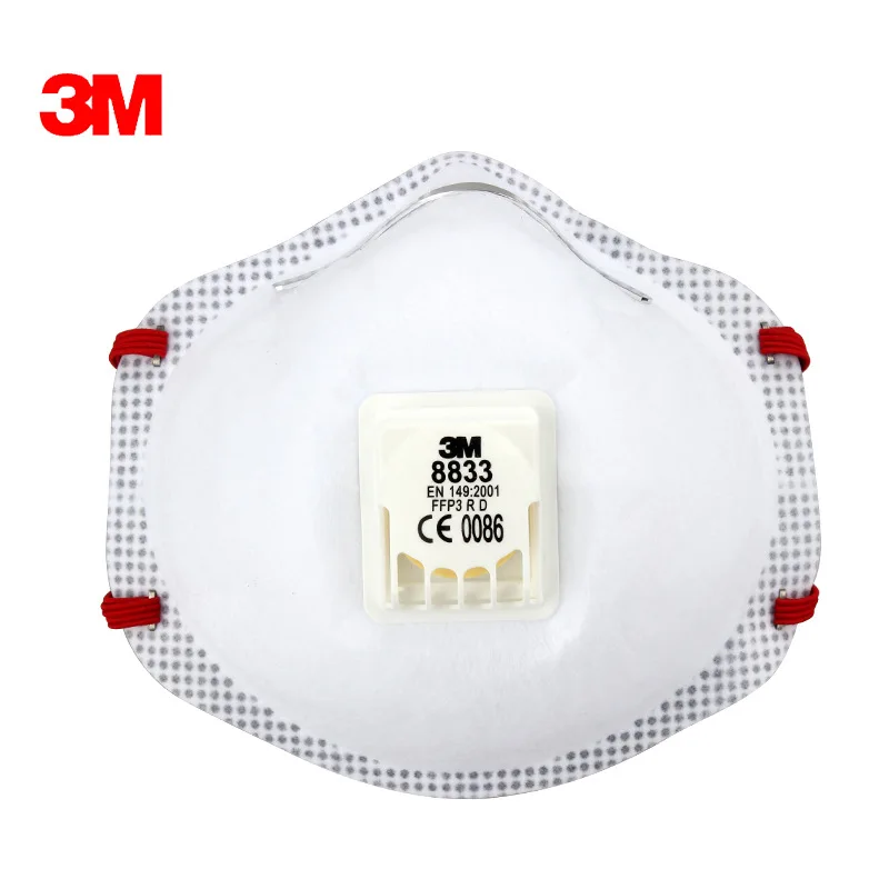 

3M8833 Anti-Particulate Matter Face Mask FFP3 High Efficiency Protective Mask Dustproof Haze-resistant Mask Sihui Labor Safety