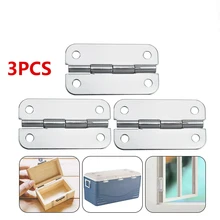 3 Pieces of Stainless Steel Rounded Corners Casement Hinge Cabinet Oor and Window Hinge Industrial Thickened Mechanical Hhinge