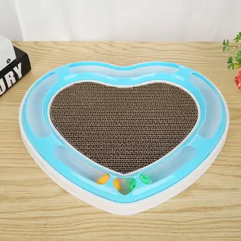 オンライン 猫ボードのおもちゃダンボールインタラクティブ咀嚼のおもちゃスロットハートディスクつかんボール研削爪プレート猫用品