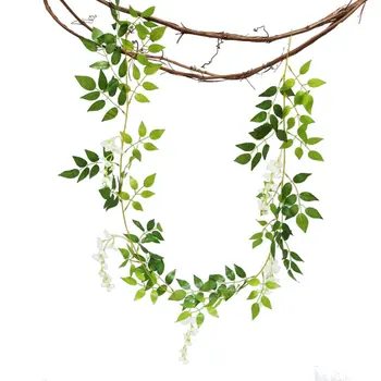 

Artificial Wisteria Flower Rattan Bean Sprout Tree Vine Decoration Plant Home Wedding Decoration