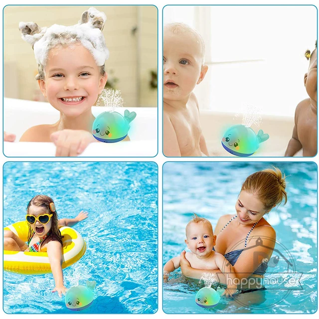 Baby Bath Toys Spray Water Shower Bathing Toys for Kids Electric Whale Bath Ball with Light Music LED Light Toys ool Bathtub Toy 5