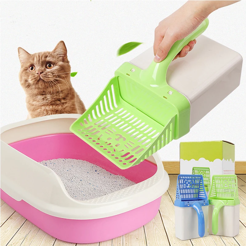 

Cat Litter Shovel With Garbage Box Durable Puppy Kitten Poop Shovel Quick Convenient Cleaning Tool For Dogs Cats Pet Supplies