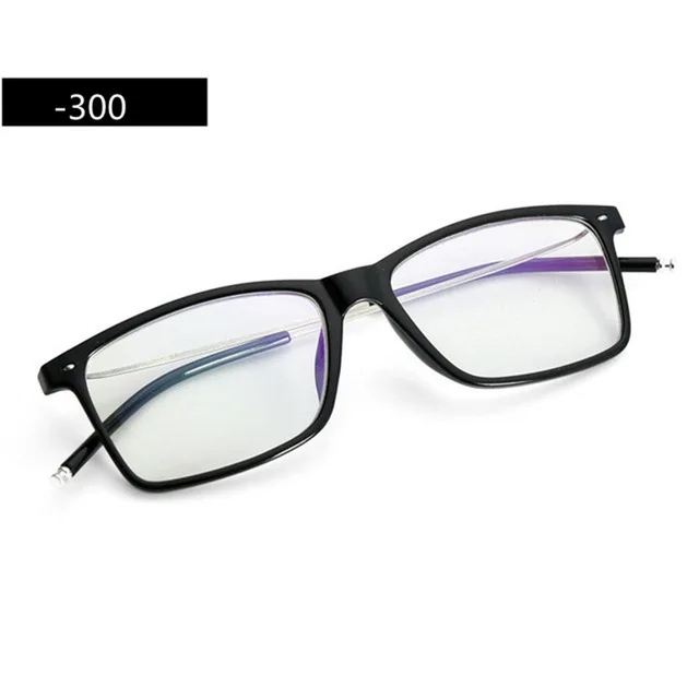 YOOSKE близорукость очки Для мужчин Бизнес близорукие очки близоруким очки черные очки со степенью 1,0 1,5 2,0 2,5 3,0 3,5 4,0 - Цвет оправы: -300