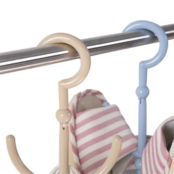 

31x13cm Plastic Creative Multi-purpose Shoe Rack Balcony Drying Rack Storage Hanging Shoe Scarf Coat Rack