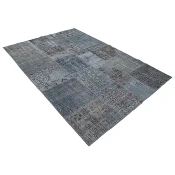 

170x240 Cm Grey Handmade Patchwork Rug-6x8 Ft