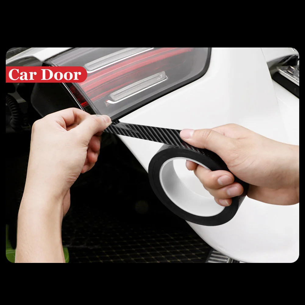 

Protector Sill Scuff Cover Car Door Carbon Fiber Sticker Body Anti Scratch Strip