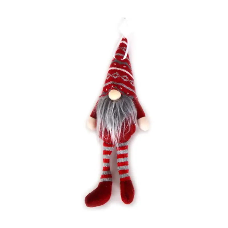 Счастливого Рождества длинная шляпа шведский Санта гном плюшевая кукла орнамент подвесная Рождественская елка игрушка праздничный Декор для дома Вечерние - Цвет: 05
