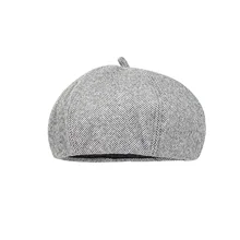 SQTEIO берет шляпа Женская Осенняя зимняя шапка женская толстая секция дикая восьмиугольная шляпа ретро монохромная Британская мода головной убор художника