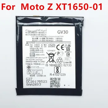 Batería GV30 de 2480mAh para Motorola Moto Z XT1650-01, XT1650-05, repuesto de batería de polímero de litio