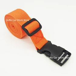 Heavy - Duty Cargo Strap with Buckle for Securing Luggage and Equipment (Orange)