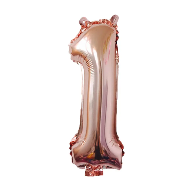 US thin rose gold candy color 16 inch digital aluminum film balloon birthday party wedding celebration supplies - Цвет: Rose gold 1