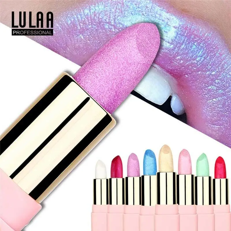 Holographic Mermaid Glitter Lipstick Shiny Metallic Matte Lipsticks Waterproof Long Lasting Red Gold Lip Stick Makeup Cosmetics Holographic Mermaid Glitter Lipstick Shiny Metallic Matte Lipsticks Waterproof Long Lasting Red Gold Lip Stick Makeup Cosmetics