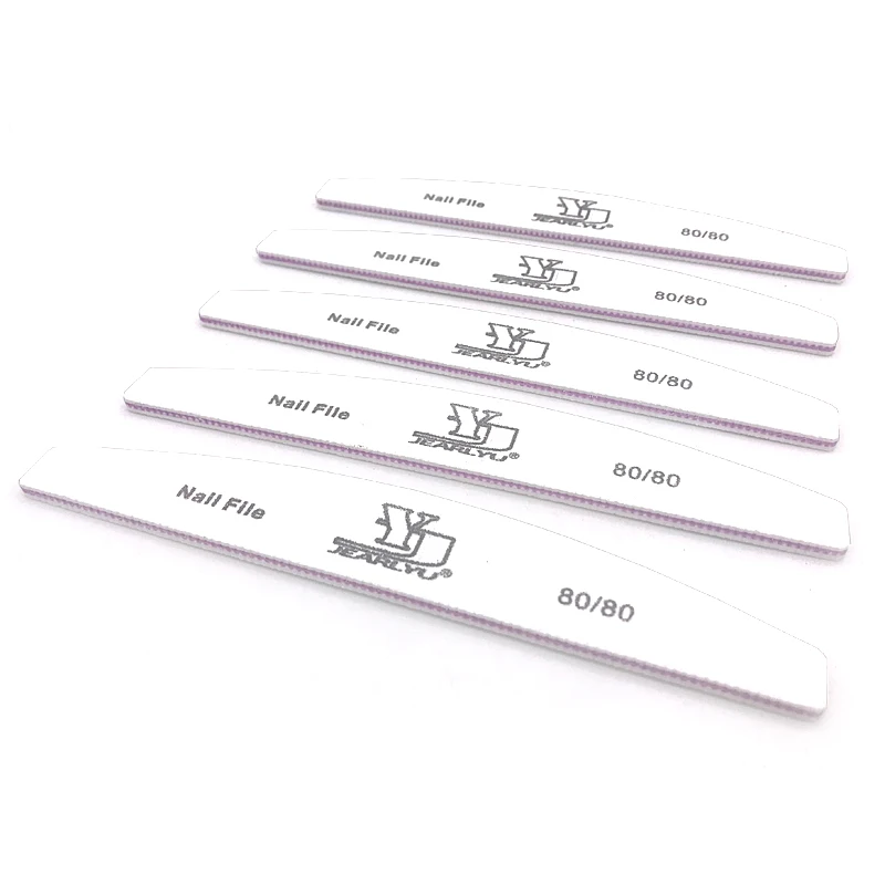 100 шт/лот пилки для ногтей 80/80 Грит Lime a Ongle Professional Полировочный буферный блок наждачная бумага Многоразовые моющиеся маникюр уход