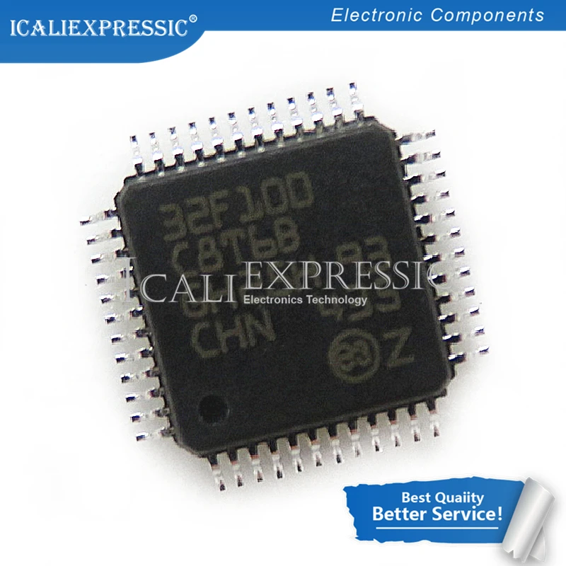 1 шт. STM32F100C8T6 STM32F100C8T6B STM32F100 LQFP-48 в наличии | Электронные компоненты и