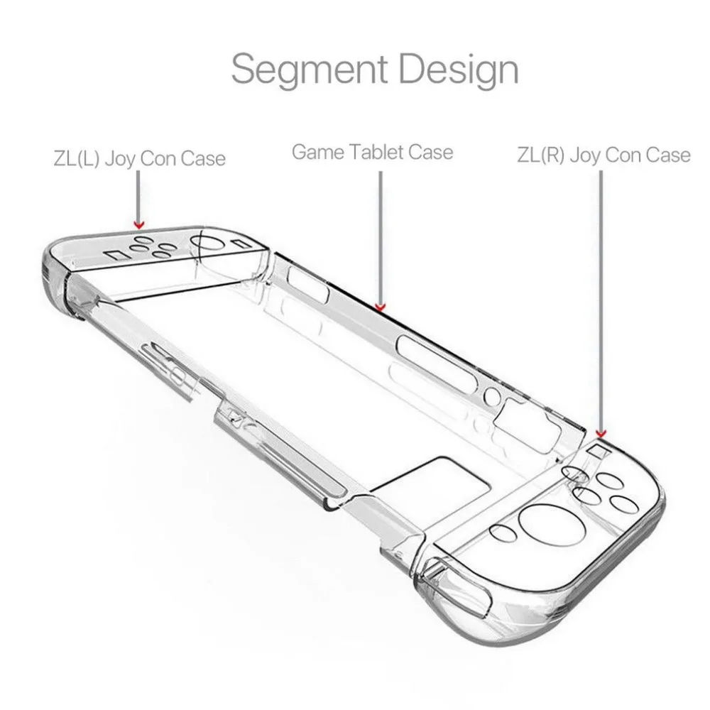 Жесткий защитный чехол из поликарбоната для kingd Switch NS NX чехол прозрачный Кристальный корпус консоль контроллер аксессуары с подставкой Чехол s