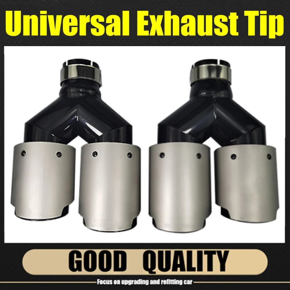 

Universal Exhaust Pipe For BMW Dual Akrapovic Carbon Fiber Exhaust Tip Y Shape Muffler Tip Tailpipe Car Exhaust Muffler