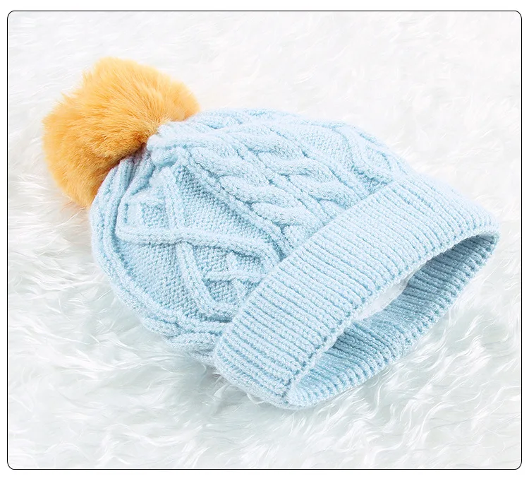 new boy girl solid color knit hat newborn baby fashion solid color hat winter Kids warm Bonnet Enfant Children Baby Muts