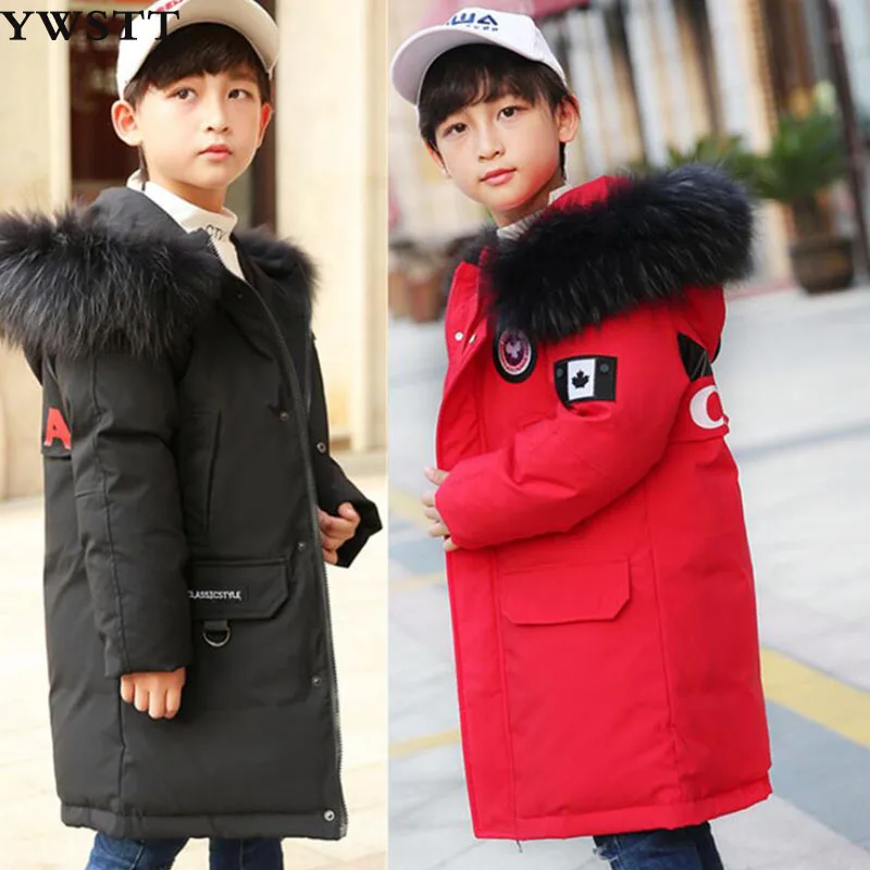 

High Quality -40Celsius Down Jacket Keep Warm Boys Winter Thick Snow Parka Overcoat Camouflage White Black Duck 2019New Fashion