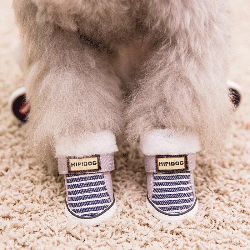 Обувь для собаки питомец сапоги кроссовки для маленьких собак с регулируемой липучкой прочная нескользящая подошва-набор из 4