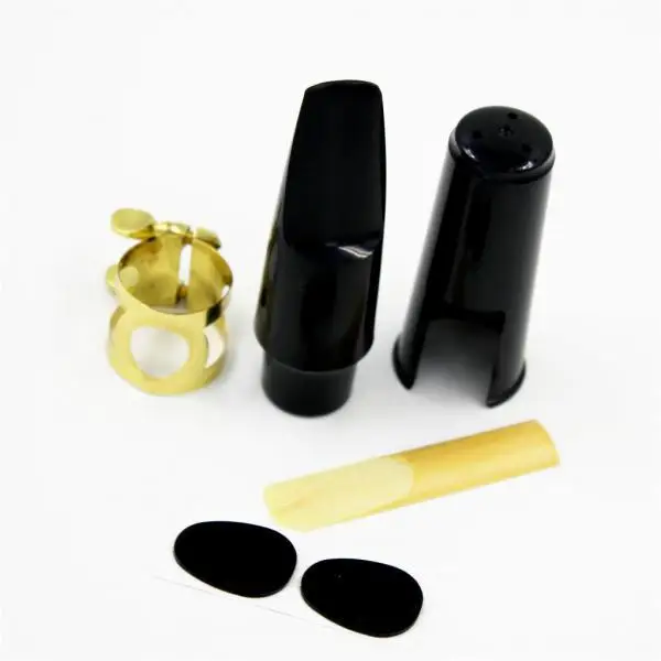 

Alto Sax Saxophone Mouthpiece with Ligature Cap Reed Teeth Cushion Accessory
