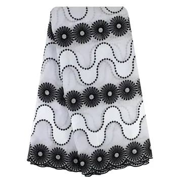 

Bestway Latest Cotton Swiss Voile Lace Fabric 2020 High Quality Lace Rhinestone Flower African Embroidery Ebi Dress Lace Fabric