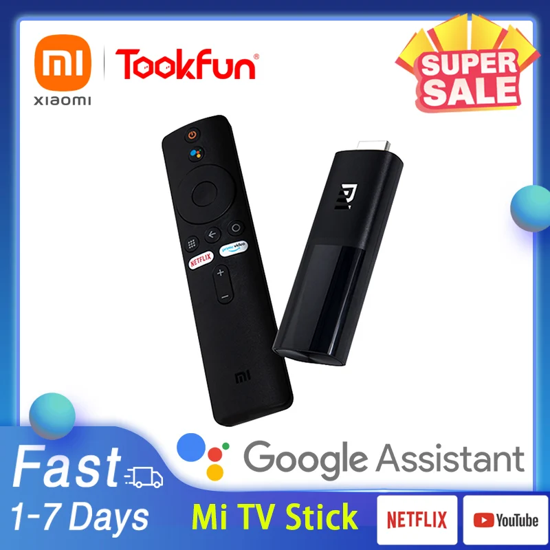 Оригинальный ТВ-стик Xiaomi Mi Android 9 0 Iptv 8 Гб ROM 1080P HD Smart Netflix DTS Dolby Wifi Google Assistant проектор
