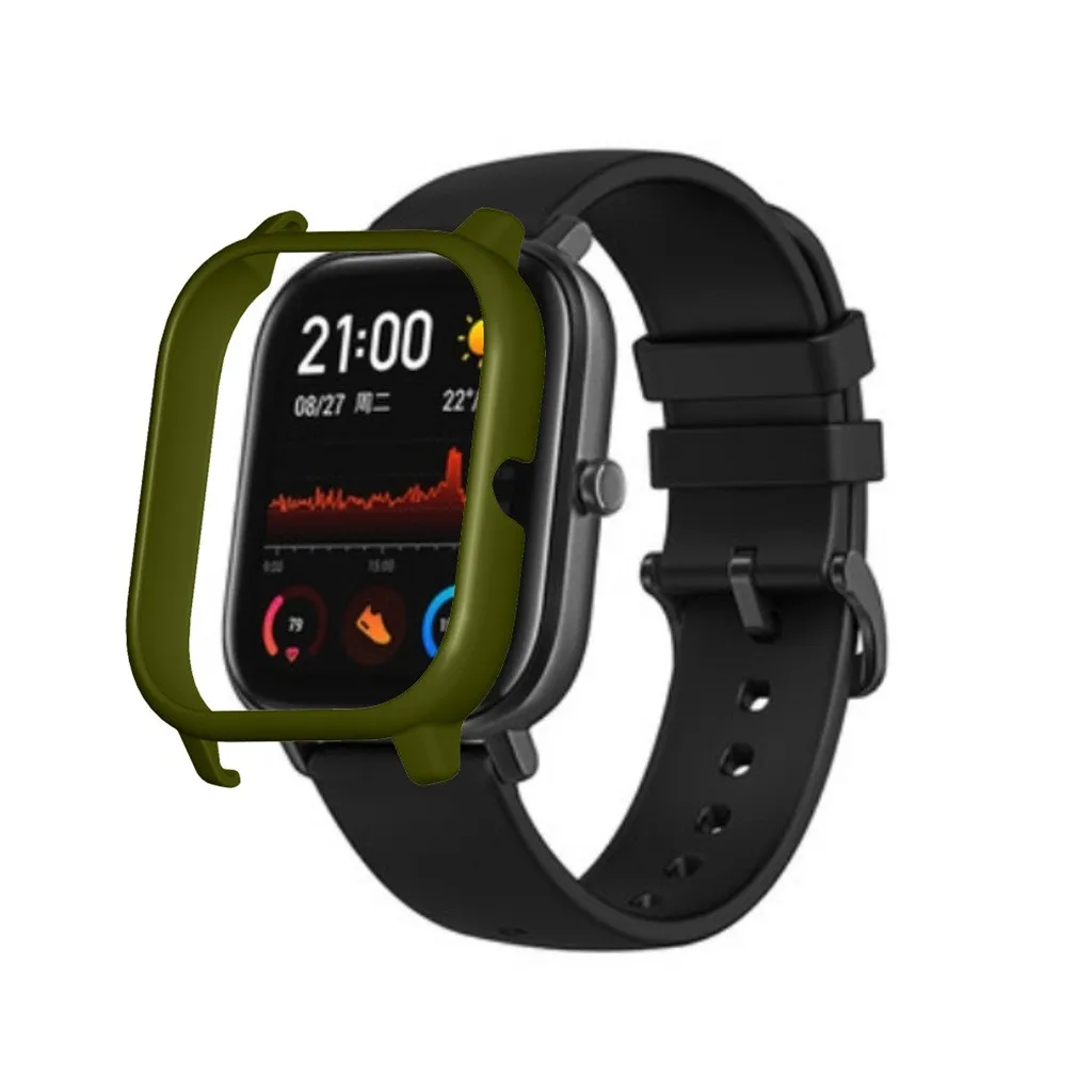 Kinganda чехол из ТПУ для Huami Amazfit GTS сменная рамка Чехол Бампер Защитный часов Синий