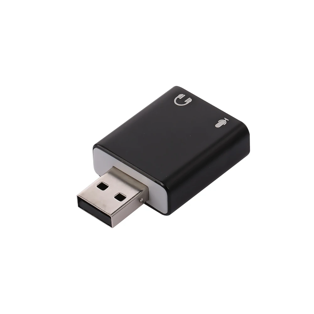 Алюминиевый сплав USB внешний стерео звуковой адаптер USB Аудио Звуковая карта Виртуальный 7,1 микрофонный конвертер с 3,5 мм разъемом