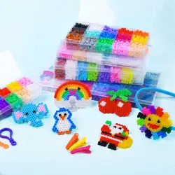 Hama contas para crianças criativo fusível contas kit educativo crianças 3d quebra cabeças brinquedos fusíveis contas diy arte artesanato contas mágicas crianças presente