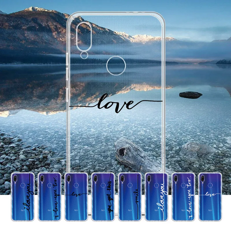 Простой чехол для телефона Lover Smile HuFor Xiaomi Mi Redmi Note 5 6 7 8 9 10 lite Pro Plus мягкий кристально