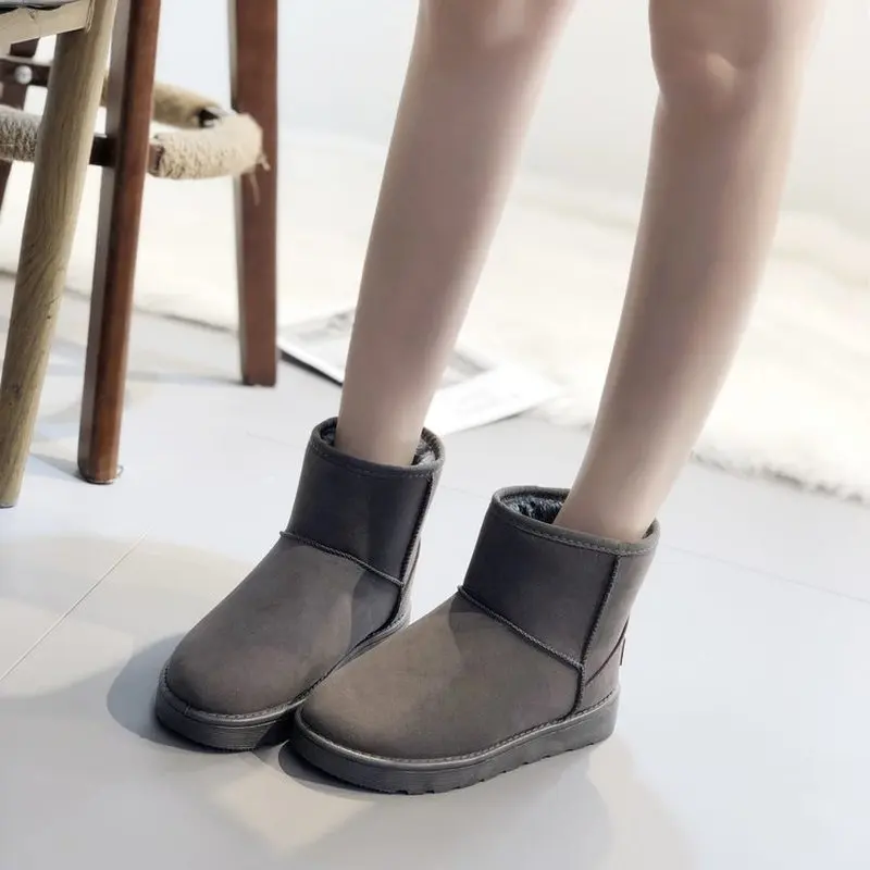 

New Top Quality Classic Flock Women Snow Boots Ankle Boots Keep Warm Winter Platform Boots Woman Shoes Bota Feminina