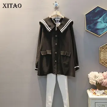

XITAO Spring 2020 New Women Blouses Korean Style Fashion Shirt College Style Literary Tops Women Loose Wild Women Clothes XJ3568