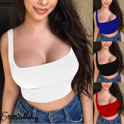 

New Arrival Women Top Shirt Solid Color Slim-Fit Sling Low Chest Tank Top Summer Crop Hot Pullover Wild Fashion Outfit