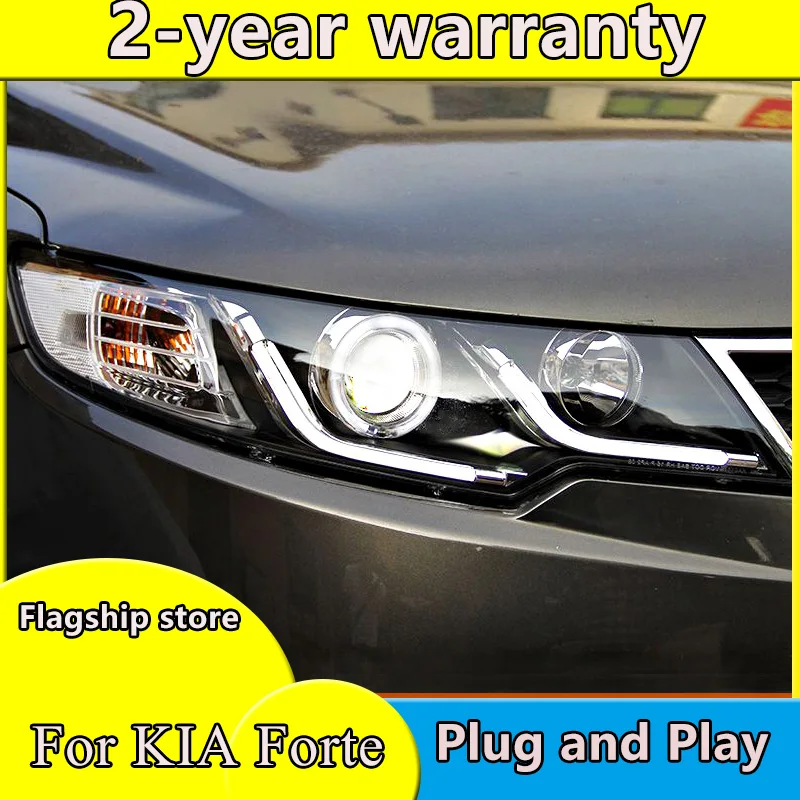 Автомобильный Стайлинг для Kia Форте фары 2010 2011 2012-2015 Cerato светодиодный задний