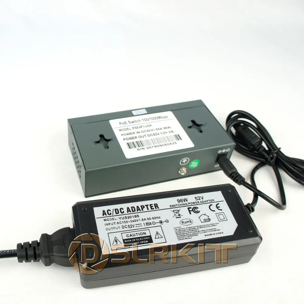 

DSLRKIT 96watt ALL Gigabit 5 Ports 4 PoE+ Switch 802.3at af Power Over Ethernet