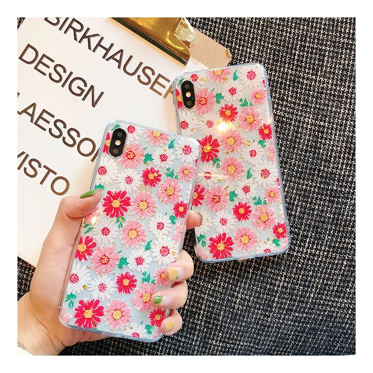 Для iPhone XS Max XS i8 Ins модный цветной цветочный защитный чехол для iPhone 7 8 Plus 6 6s Coque