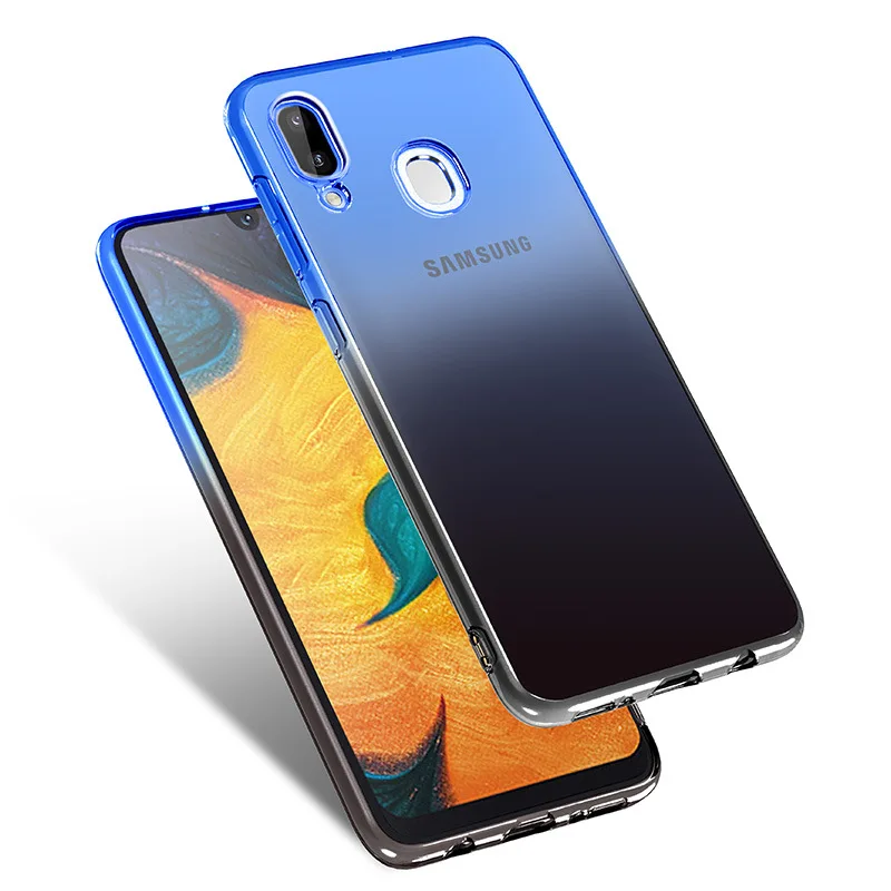 100 шт. Градиент красочный мягкий чехол из tpu для samsung A9S A8S A6S A70 A60 A50 A40 A30 A10 M30 M20 M10 ультратонкая Защитная крышка
