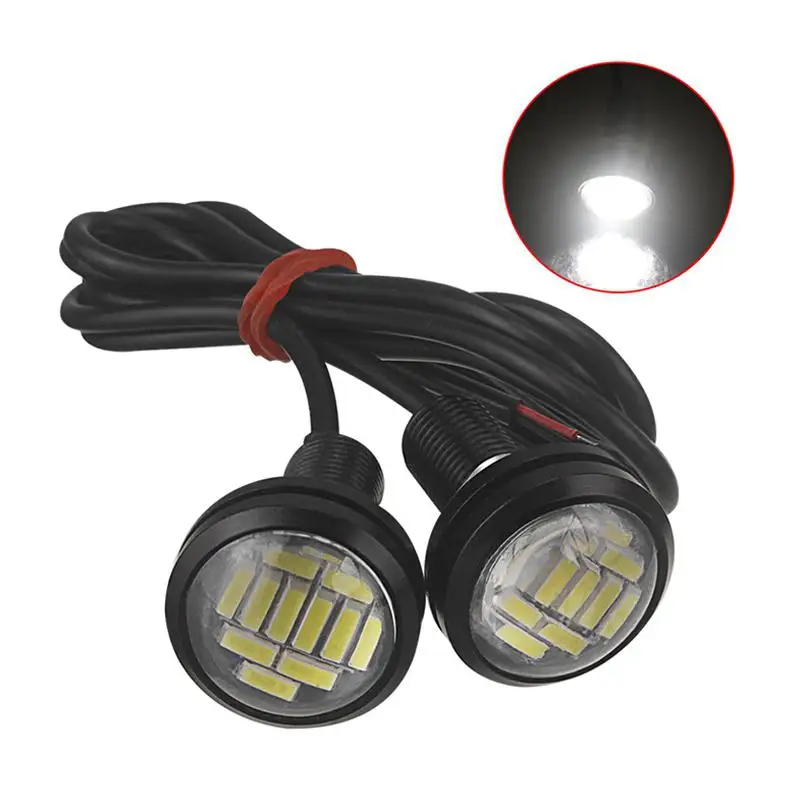 

Yfashion 2Pcs LED Eagle Eye 4014 12SMD 23MM DRL Daytime Running Waterpproof Light Motor Car Lamp