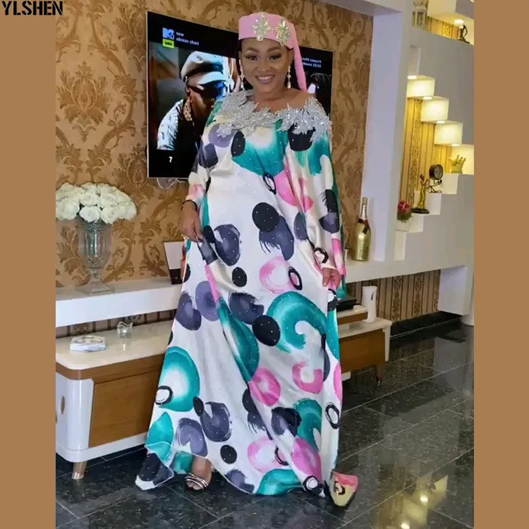 African Dresses For Women Dashiki Long Maxi Dress Plus Size 2020 Summer Dress Ladies Traditional African Clothing Fairy Dresses 04