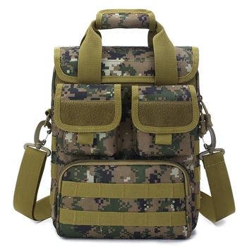 

Crossbody Bag Multi Pockets Cell Phone Purse Adjustable Straps Day Pack Outdoor Tactics Tools Casual Waterproof Magic Sticker