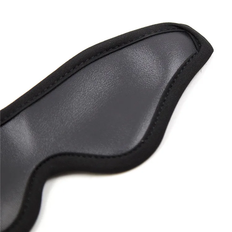 Wholesale Black And White with Pattern Covered Edge Bound Leather Eye Patch Hot Selling Elastic Covered Edge Blindfolded Props S