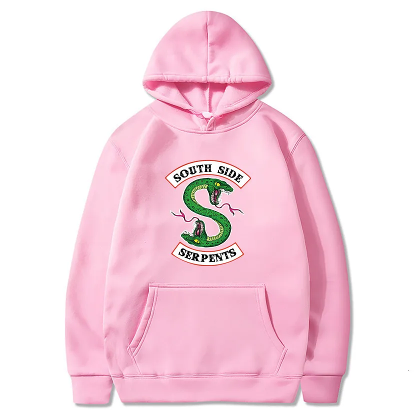 Ривердейл Толстовка Для мужчин Для женщин "South Side serpents" Harajuku ривердейл Southside для мальчиков больших размеров для девочек; свитера пуловер толстовки - Цвет: Pink 59