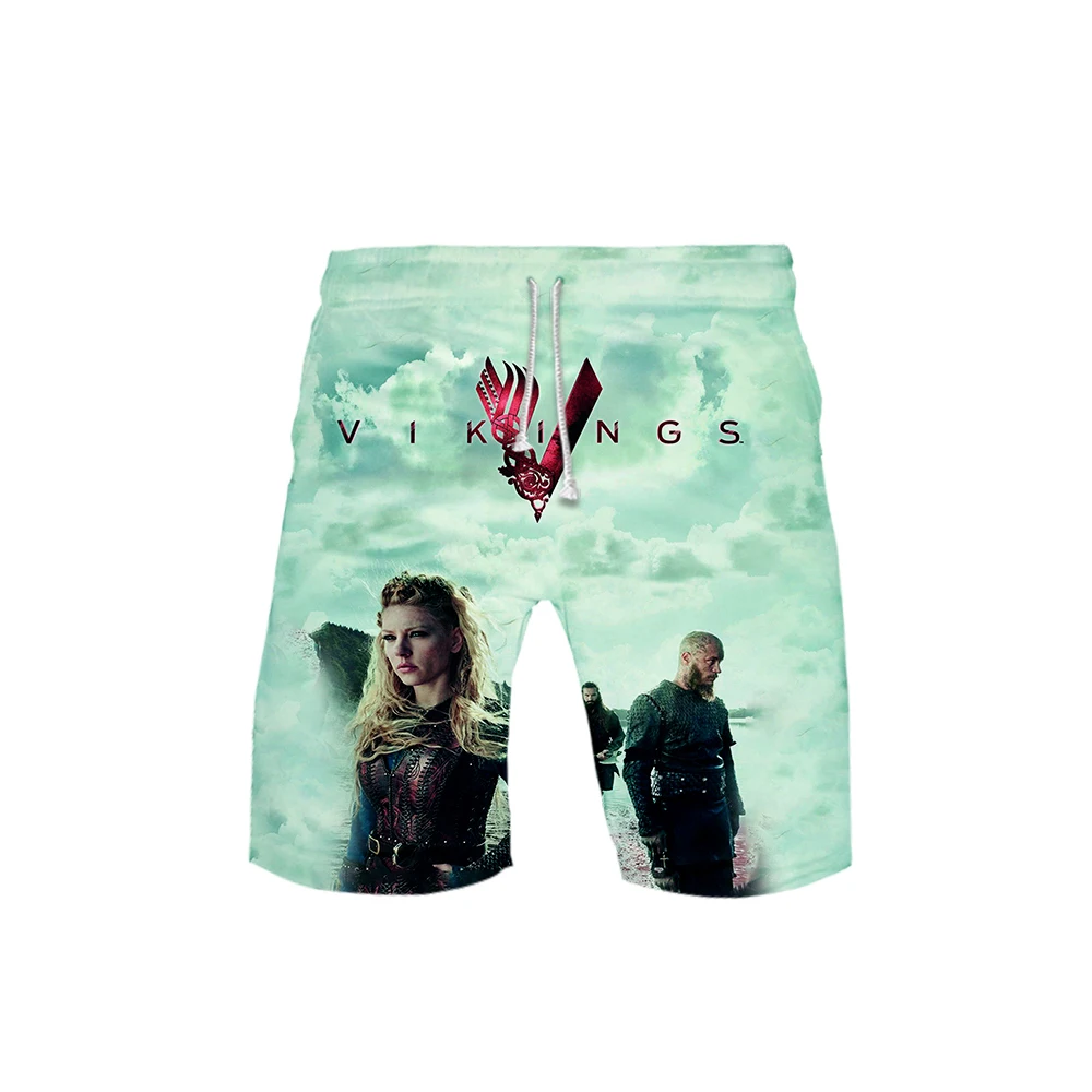 Vikings, шорты для активного отдыха, с 3D принтом, новинка, топ, весна-осень, роскошный Харадзюку