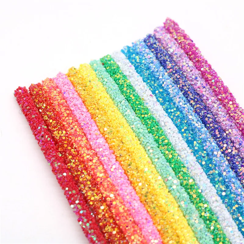 Glitter Rhinestones Sequins Trimmings Soft Tube Cord Rope Strings DIY Garment Shoes Party Decoration Wedding Resin 10yards 6mm clothing accessories rhinestone shoe lace