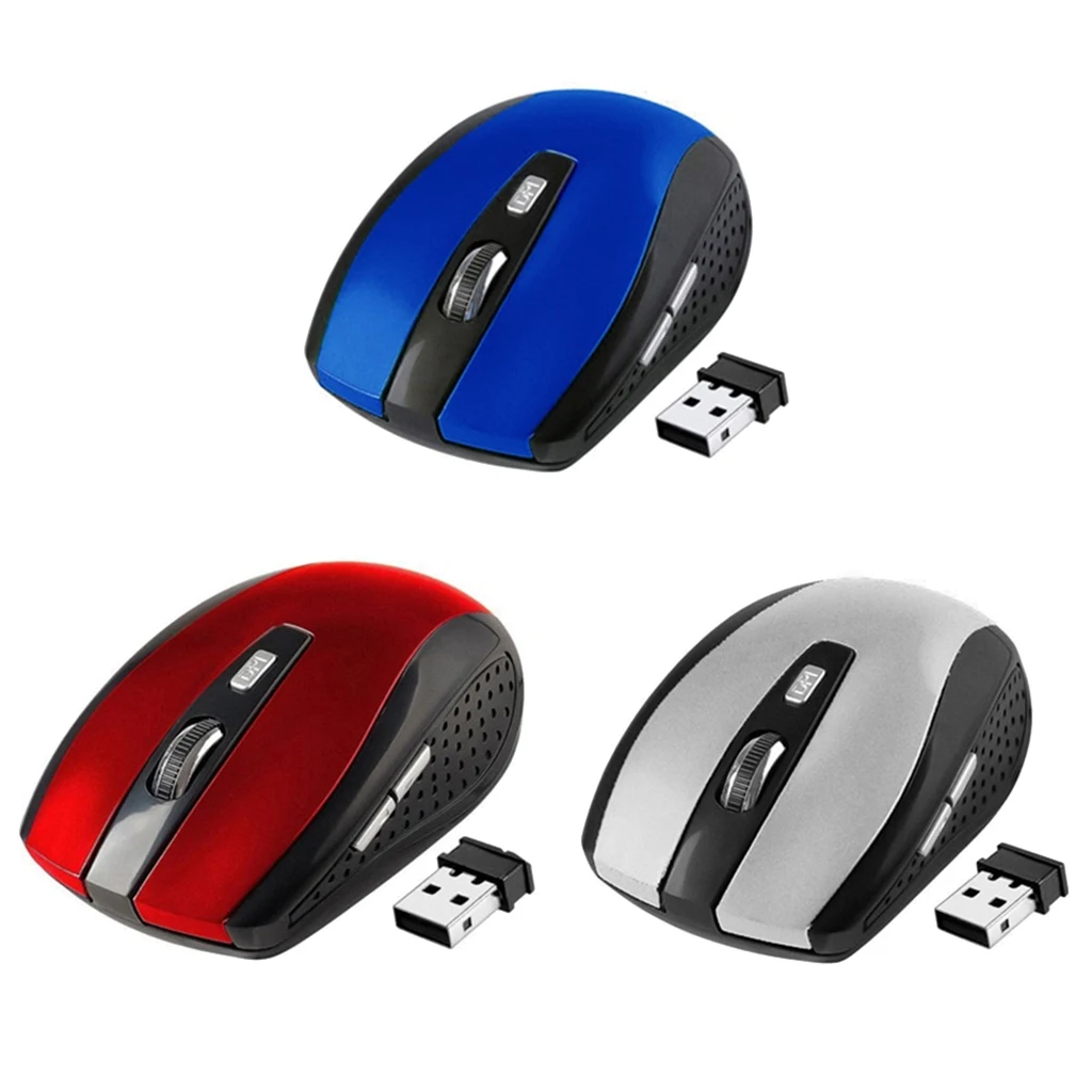 USB2.0 Wireless Mouse 2.4 GHZ Mini Mice with Nano 6buttons Optical for PC