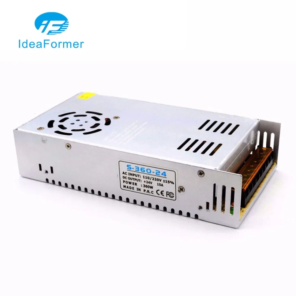 3D принтер импульсный источник питания AC/DC 12V 30A S-360-12 360W и AC/DC 24V 15A 360W для 3D принтера с CE RHS аутентификацией